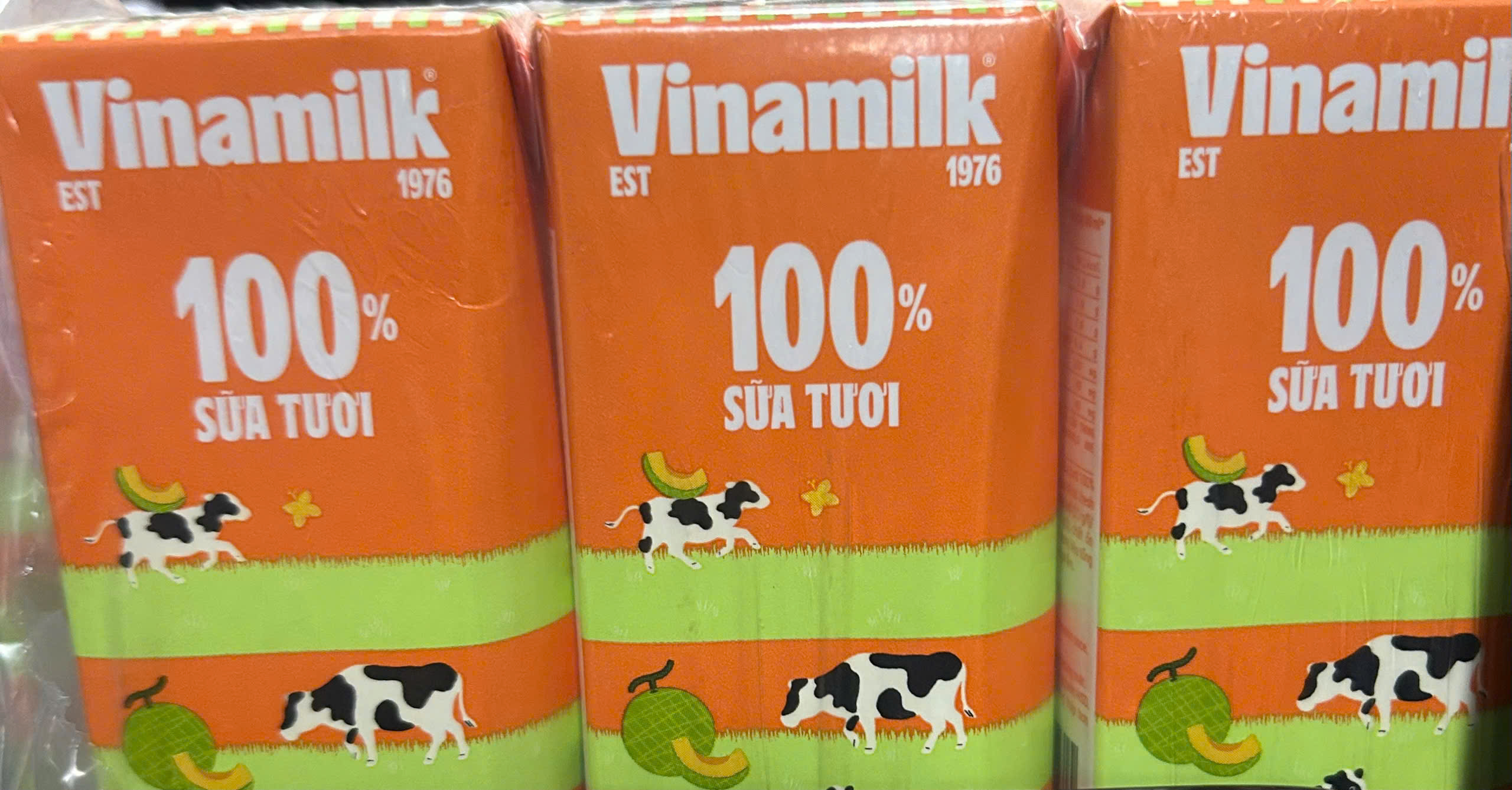 Sữa Tươi Vinamilk Hương Dưa Lưới - 180ml